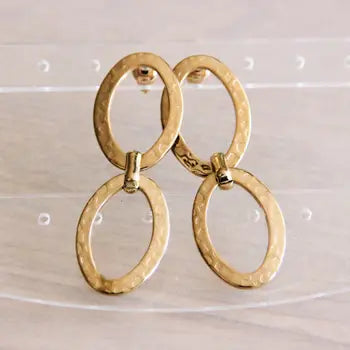 oval statement earrings